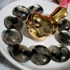 10 custom Handmade cabochons glass gems flat